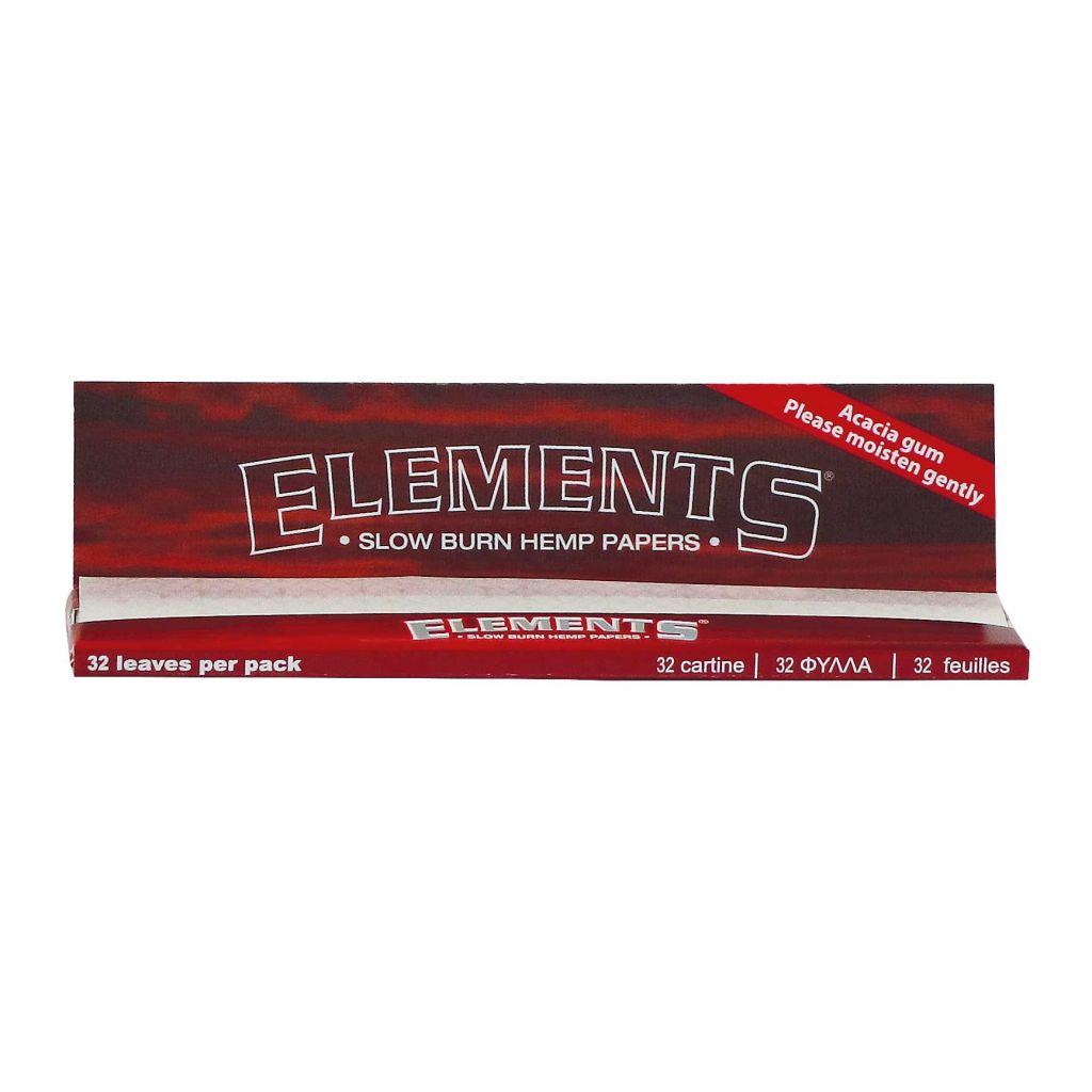 ELEMENTS RED KING SIZE SLIM FEUILLES CHANVRE